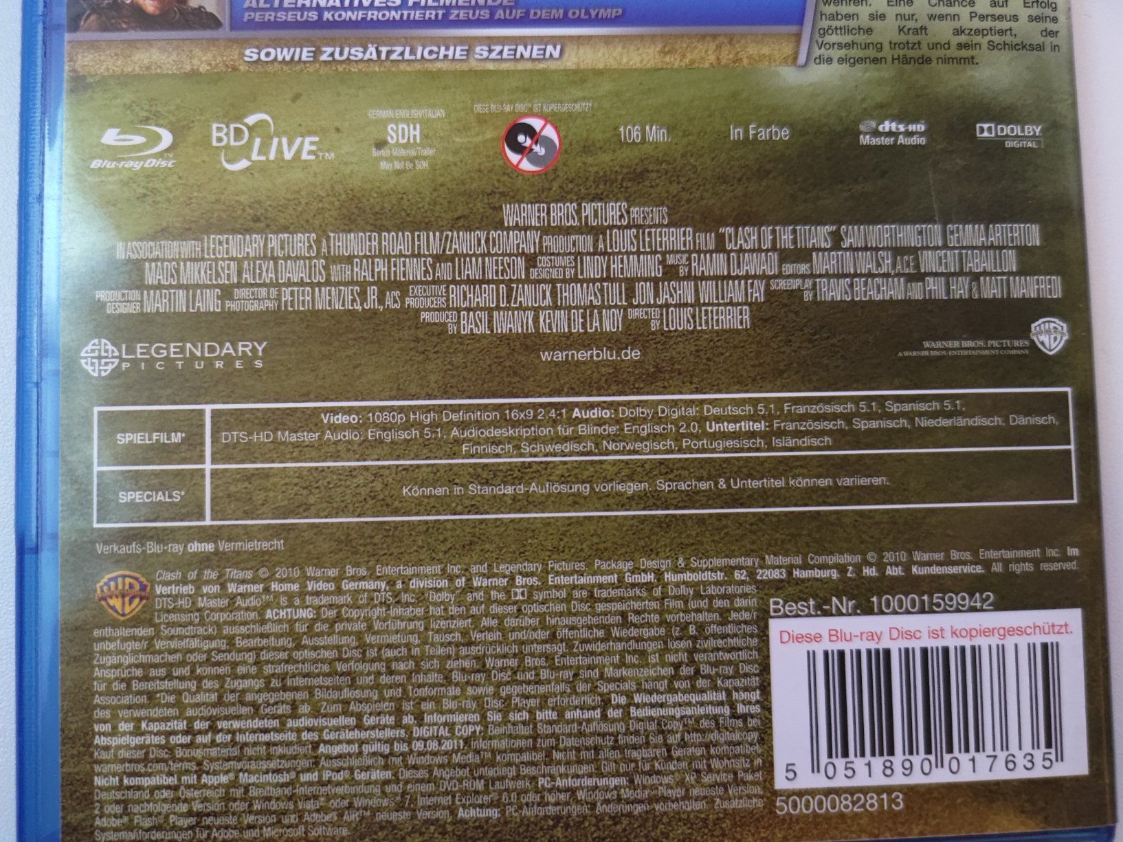Tutti i DVDs: Kampf der Titanen – Usato da Liestal venduto da Kratzilla 3