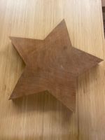 Weihnachtsstern - Stern - Maxi - 28cm - Nussbaum - sägerau