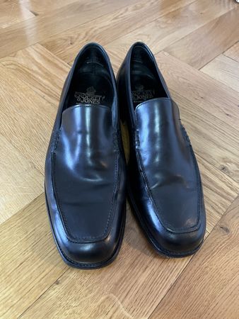 Crockett & Jones Loafers, Black Leather, Size 8.5E, Used