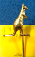KÄNGURU AUSTRALIA ANSTECKNADEL 3D-OPTIC GOLDIG VINTAGE
