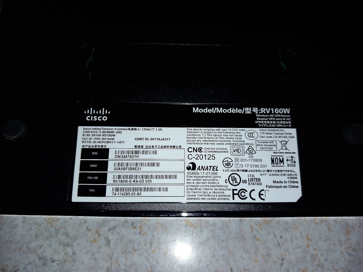 Cisco Modem & Router: Router Cisco RV160W gebraucht mit Netzteil – Usato da Fahy venduto da Bm31 3