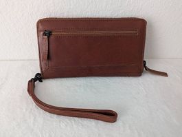 Portemonnaie/Clutch Spikes & Sparrow, Echtleder, Cognac 