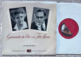 Gioconda De Vito Tito Aprea Franck Sonata In A Major 10"RARE