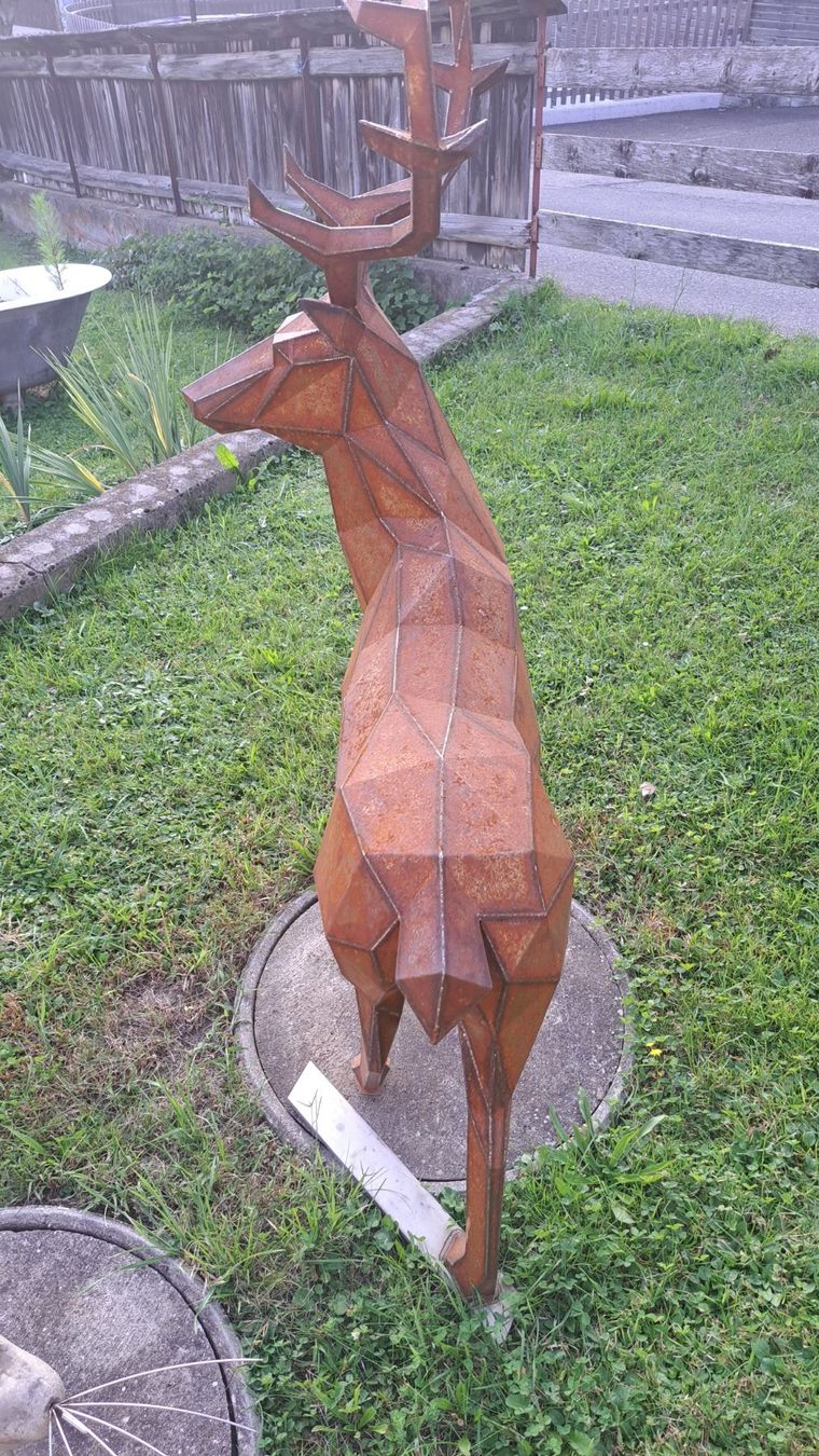 Sculture & Statue: Hirsch aus Eisen – Nuovo (secondo la descrizione) da Reichenbach i. K. venduto da Wskorpion 5