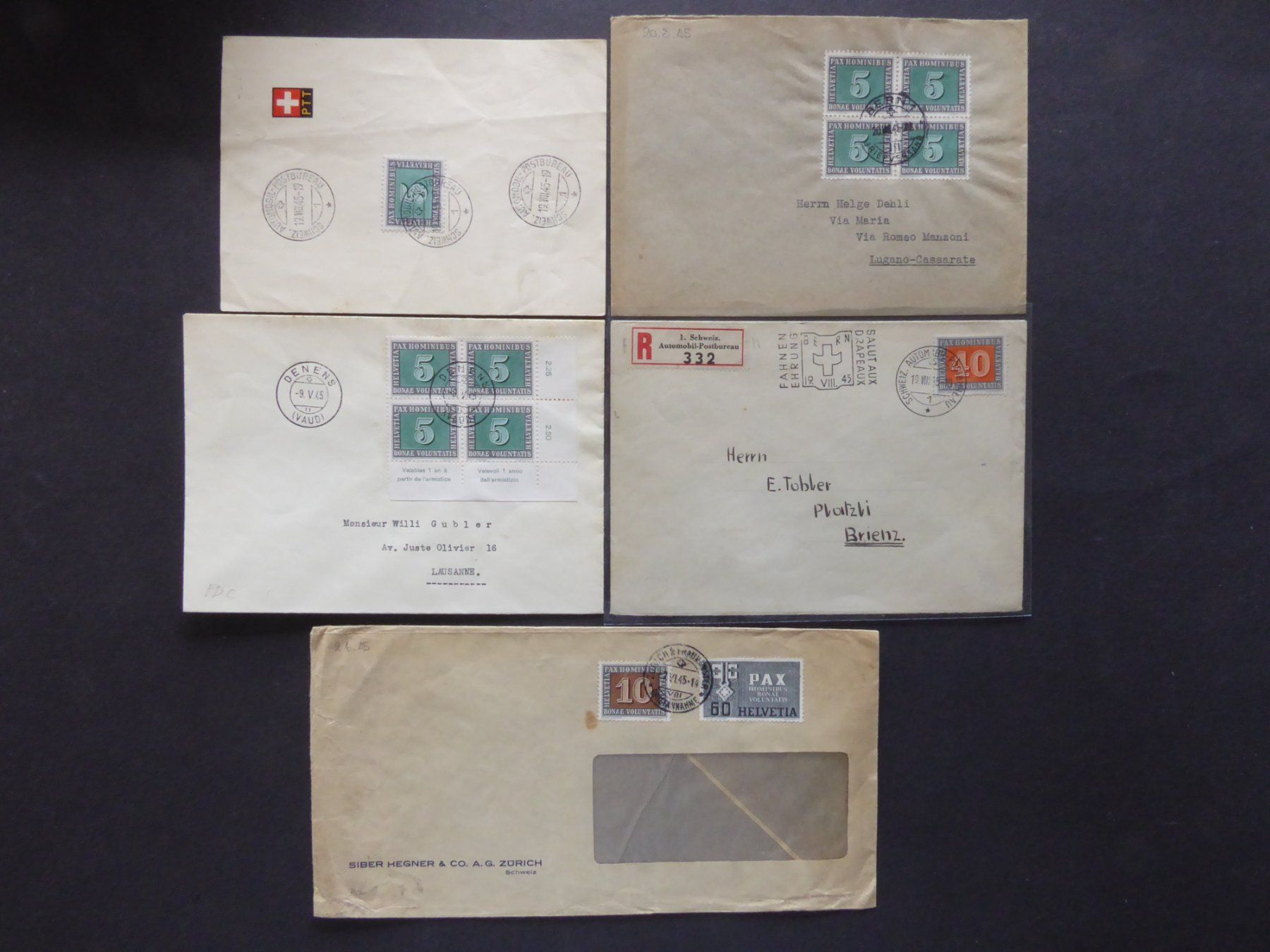 Tutti i francobolli: Tolle Belegesammlung ab 1862 – Usato da Horw venduto da pilatusmail 2