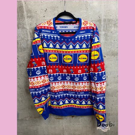 Pull de Noël Lidl Merry X-Mas Christmas – Taille L