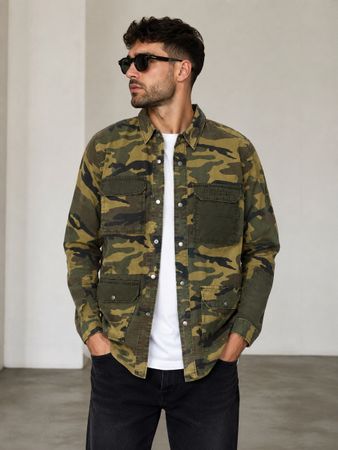 FSBN CAMOUFLAGE JACKE / HEMDJACKE HERREN – GR. S