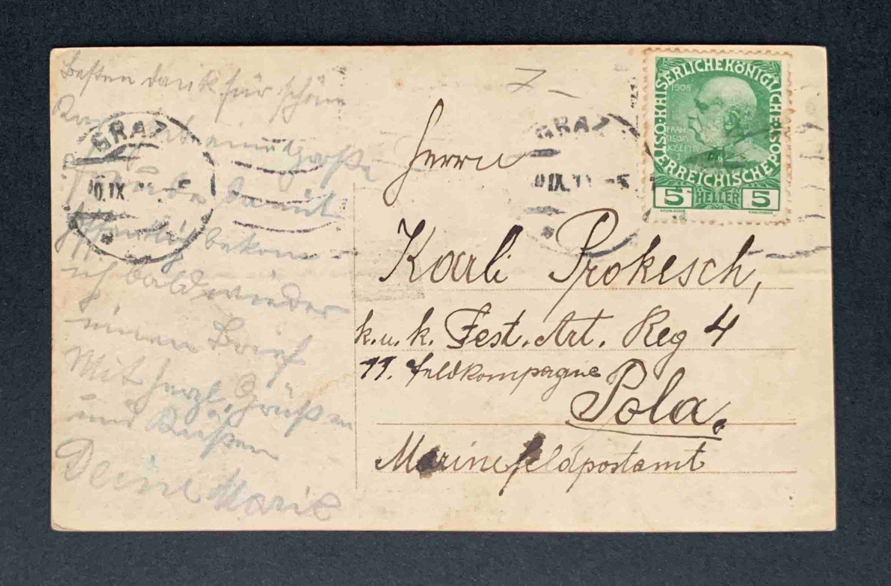 Cartoline postali: AK Verlassen bin i Stempel Graz – Usato da Goldau venduto da Balkonia09 1