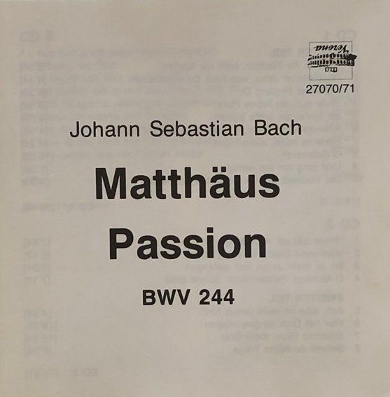 CD: Bach - Matthäus Passion, BWV 244 (Karajan) – Usato da Grüningen venduto da azulblanco 2