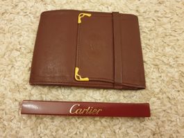 Cartier porte-cartes, vintage, cuir+recharge bille Diabolo L