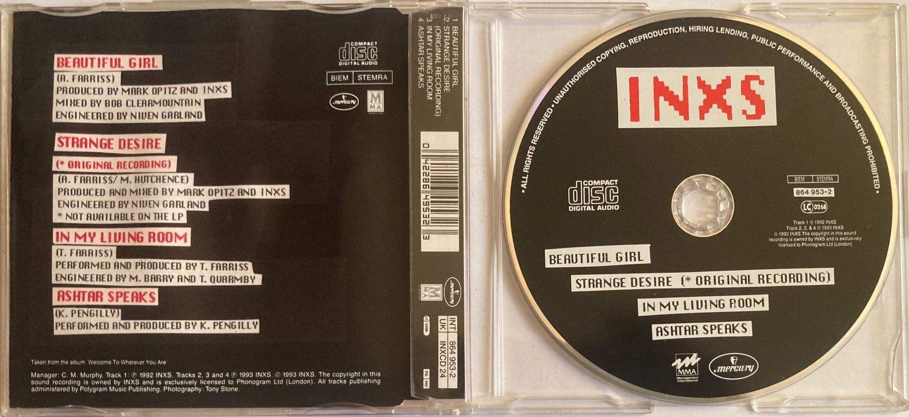 CDs: INXS - BEAUTIFUL GIRL – D'occasion à Poliez-Pittet par Newtown-Records 1