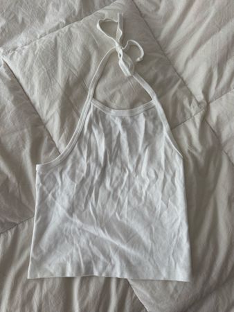 Haut Brandy Melville dos nu blanc taille unique bon état