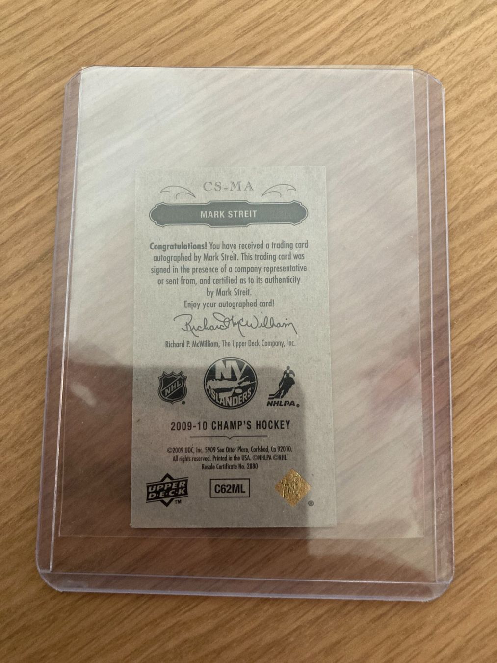 NHL Sammelbilder & Trading cards: Upper Deck NHL 2009-2010 - Mark Streit Auto – Gebraucht aus La Tour-de-Peilz von Tyalos_Cards 1