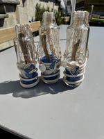 Hand made Dekoflaschen Set 3 Stk. maritime Deko