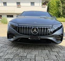 EQS AMG 53 4Matic, selenitgrau matt, Nappa-Leder schwarz