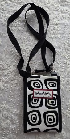 Tasche mit vielen Fächern f. Handy/Pass, Handgemacht, Unikat