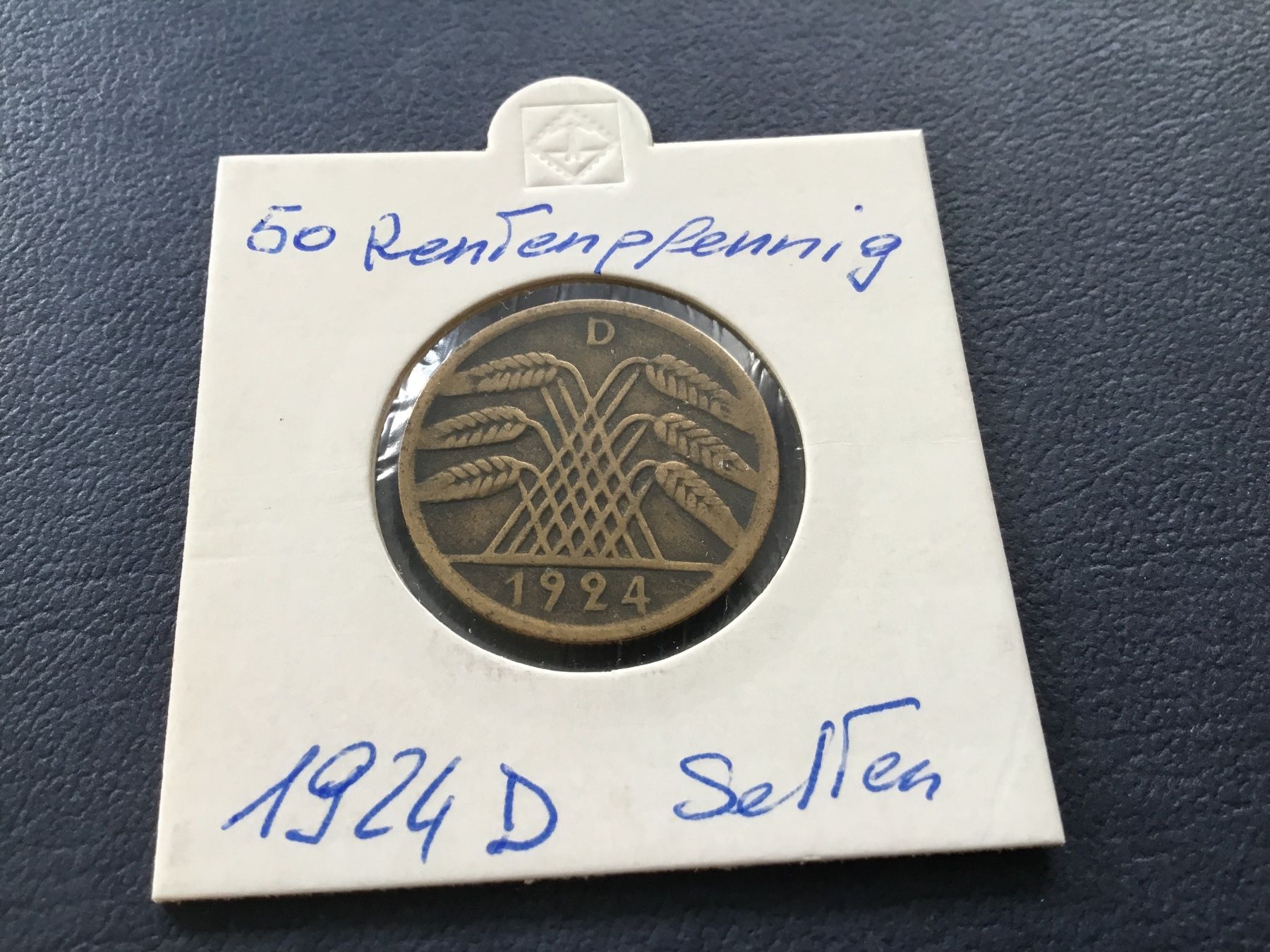 Tutti le monete: 50 Rentenpfennig 1924 D  selten – Usato da St. Margrethen SG venduto da alfapeugeot10 2