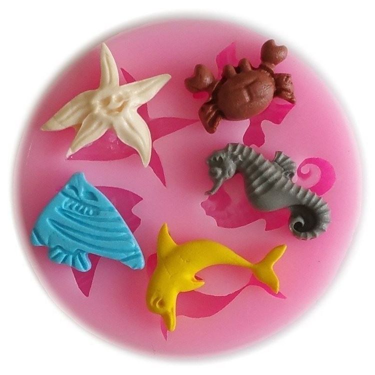 3D Meerestiere Silikonformen Set - Muschel & Seestern Für Backen & Deko