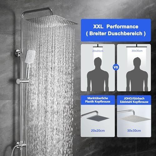 Docce: Duschset Armatur Chrom Duschstangeset Duschsäuleset 30x30cm – Nuovo e nell'imballaggio originale da Hundwil venduto da pak_7zvn 3