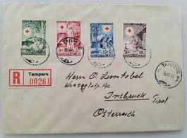 Finnland Rotes Kreuz 1951, Serie auf Brief