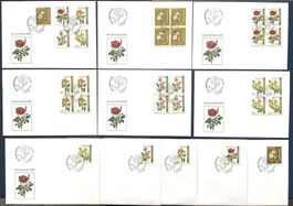 2002 Pro Juventute Rosen FDC - Einzel - Viererblock