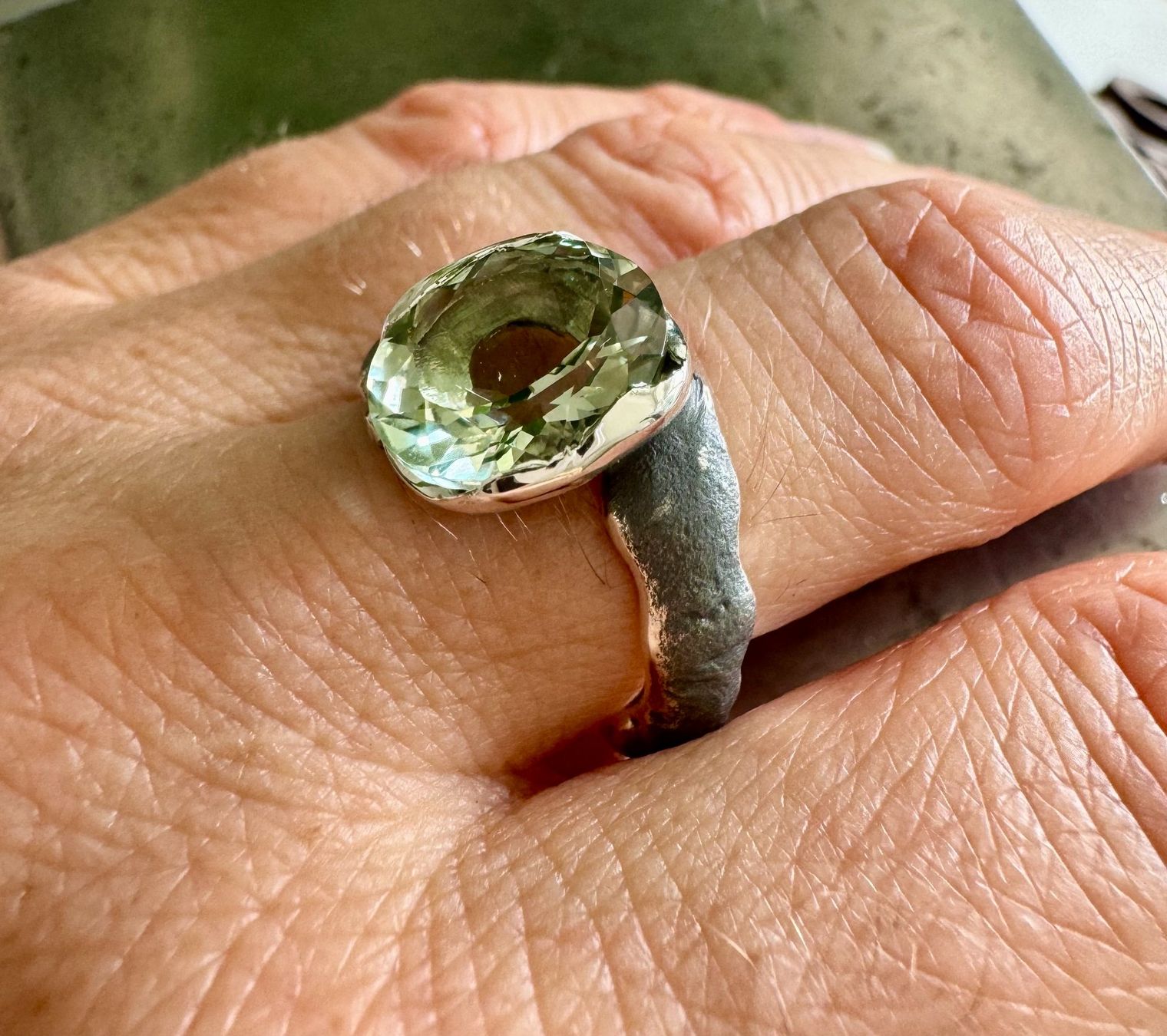 Anelli: Ring "Fantastic" Prasiolith – Nuovo e nell'imballaggio originale da Jona venduto da Herzschmiede 3