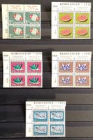 1959 Pro Patria Viererblöcke mit Bogen - Eckrand **