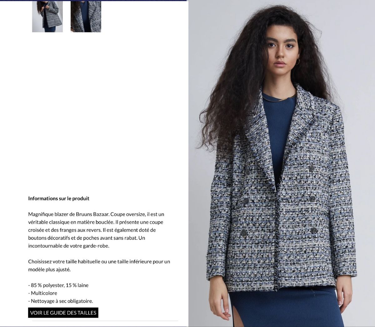 Giacche: Blazer tweed Bruuns Bazaar neuf - taille 40 – Nuovo (secondo la descrizione) da Lausanne venduto da Cupcake.vanille
