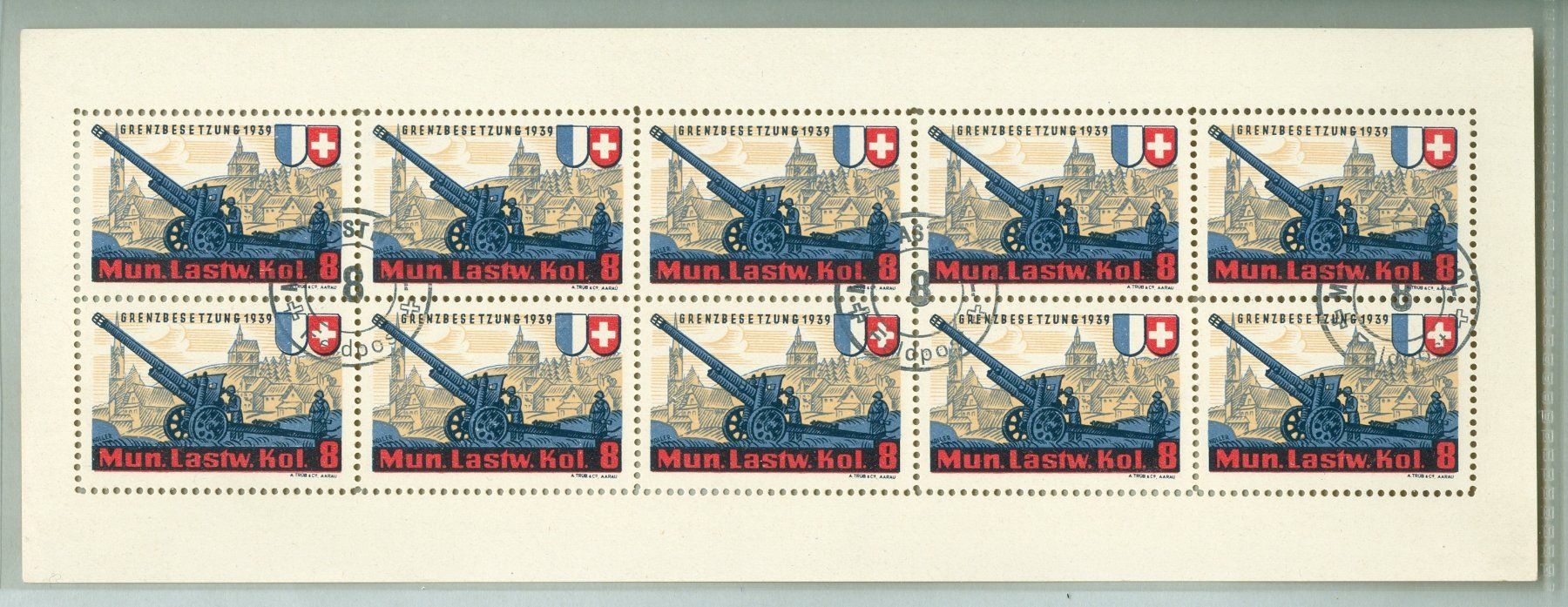 Alle Briefmarken: Mun Lastw Kol 8 – Gebraucht aus Zürich von yago-rot
