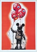 Death NYC Ltd Pop Art Druck " Banksy Murakami Balloon Mouse