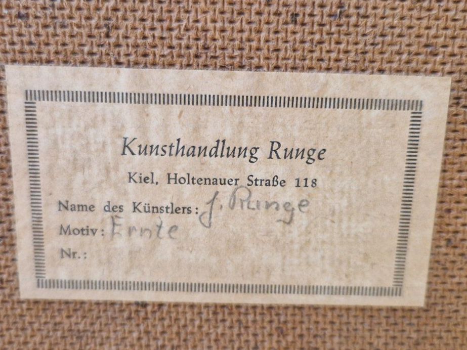 Gemälde: Ölgemälde Landschaft von J. Runge "Ernte" – Gebraucht aus Hendschiken von Eifel65 3