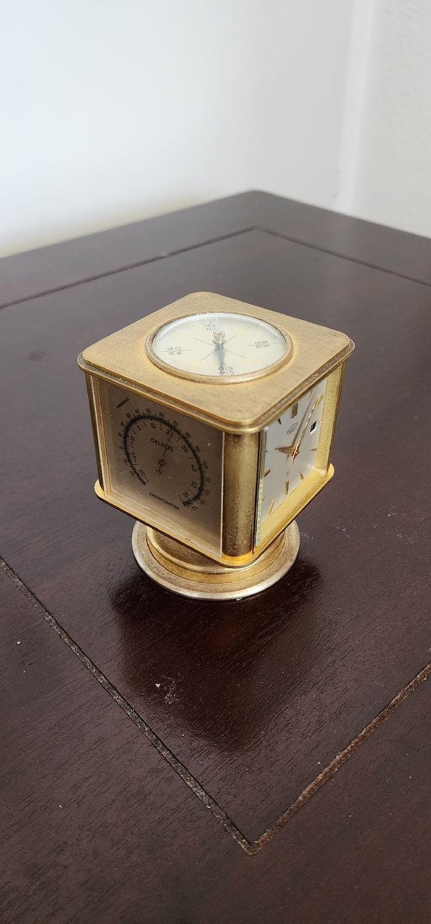 Angelus Orologi da terra & Orologi da parete: Pendulette Angélus Météo Plaqué Or – Usato da Vevey venduto da var_5d8n 2