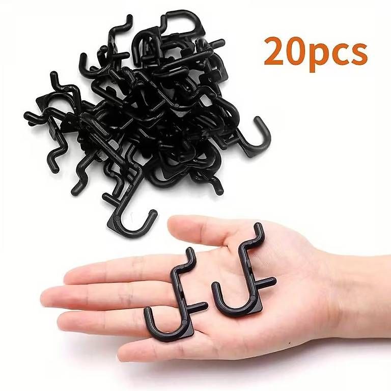 Wandhalterungen: Lochplatten Hacken Halter schwarz Kunststoff – Neu und originalverpackt aus Zug von Supervamp