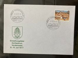 Schweiz 1977 Sonderstempel 7.7.77-7 Dorfzentrum Vordemwald