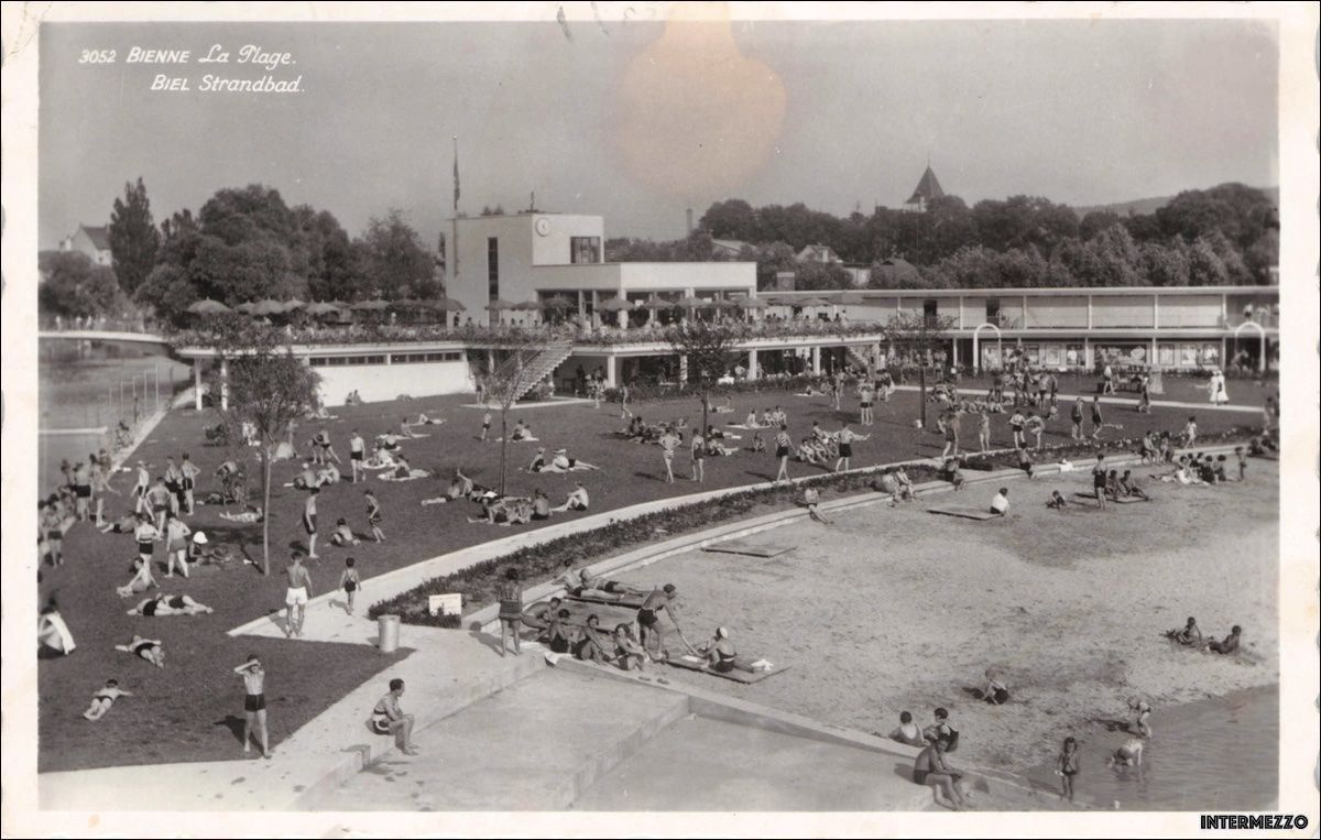 Cartoline postali: Biel Bienne // La Plage Strandbad – Usato da Basel venduto da intermezzo12