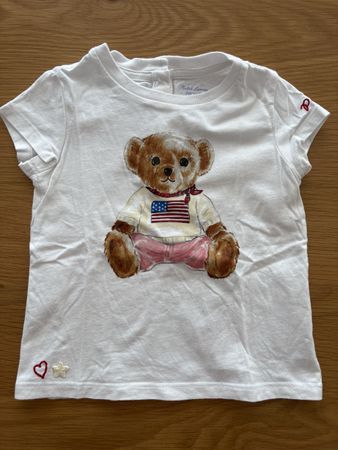 Ralph Lauren T-shirt orso Tg 80 bianco