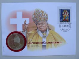 2004: Numisbrief: Papstbesuch in der Schweiz mit B145