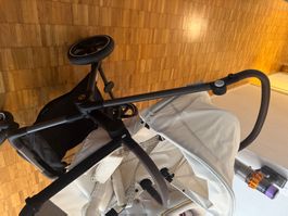 Poussette CYBEX EOS Lux, Beige, bon état + Nacelle
