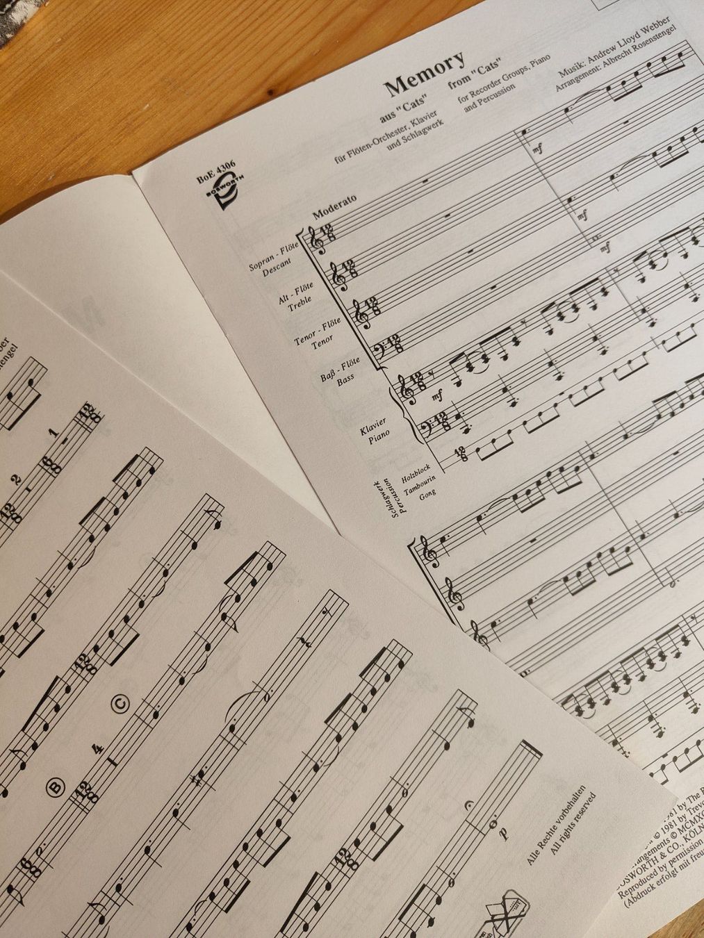 Libri: Blockflöten Noten Orchester + Begl. Memory und Amazing Grace – Nuovo e nell'imballaggio originale da Davos-Platz venduto da musikhauskollegger 1
