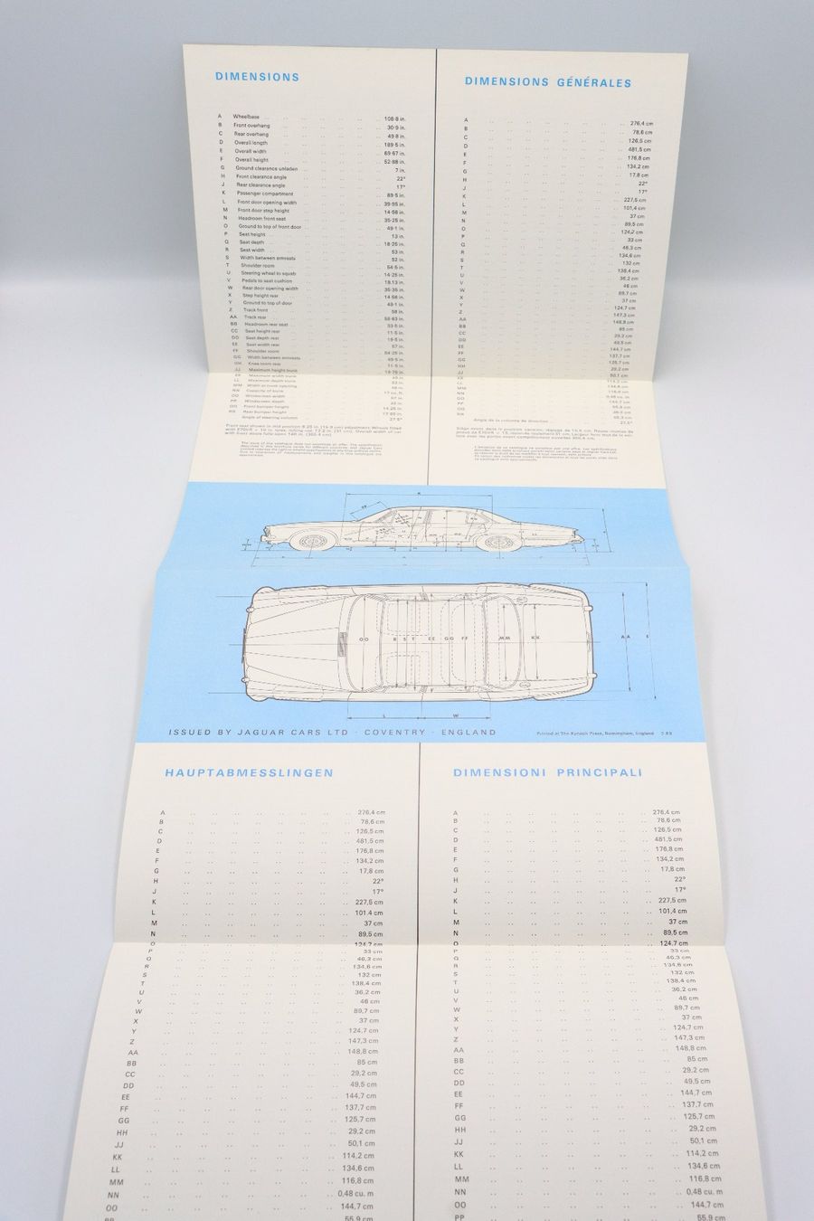 Jaguar Dokumente: Jaguar XJ6 1969 Prospekt – Gebraucht aus Bühl b.Aarberg von Collectorpassions 8