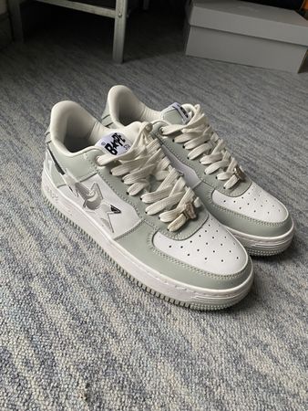 Bape Sta Sneaker Grösse 42.5 Camo Weiss/Grau Top!