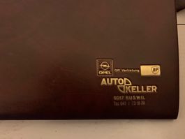 Opel Auto Keller Dokumententasche dunkelbraun Leder optik