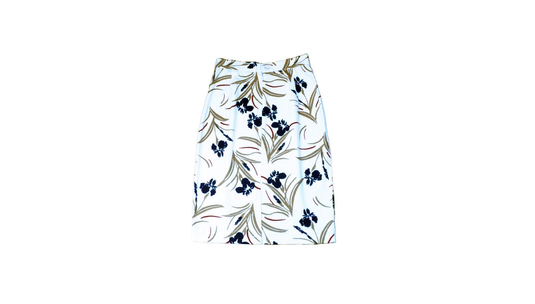 Gonne: Midirock weiss mit Muster People Tree Grösse S – Usato da Rheinfelden venduto da womanskirtSecondhand 1