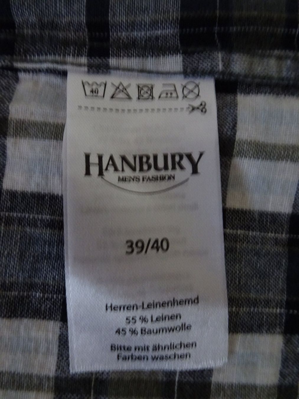 Camicie: HANBURY Herren Hemd Gr. 39/40 kariert – Usato da Winkel venduto da rsuzh 2