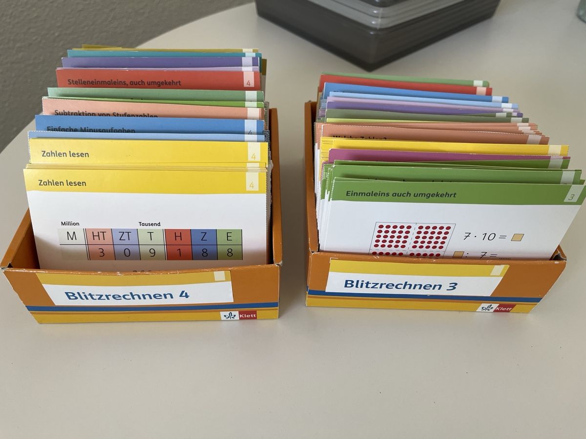 Sonstiger Schulbedarf: Blitzrechnen 3 und 4 Lernkarten Klett – Gebraucht aus Wolhusen von Sammler16