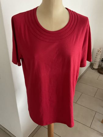 Bio Baumwolle Kurz Arm Shirt rot Grösse L