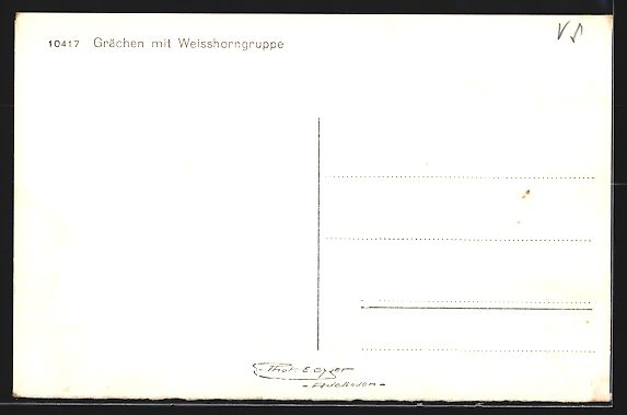 Ansichtskarten: Grächen, Ortspanorama mit Bildstock und – Gebraucht aus Berlin von bartko-reher 1
