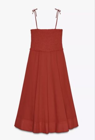 rotes Kleid 100% Baumwolle M/robe rouge 100% coton M