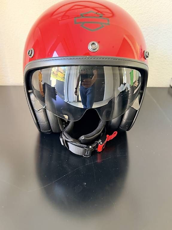 Caschi & visiere: Harley-Davidson Jethelm rot  neuwertig  Gr. L – Usato da Bettwiesen venduto da Ruckzuck99 1