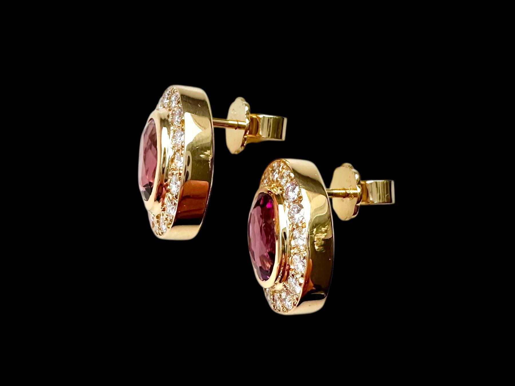 Orecchini pendenti & Orecchini a lobo: Rosa Turmalin - Diamant - Ohrstecker – Usato da Zuzwil SG venduto da artimmo 6